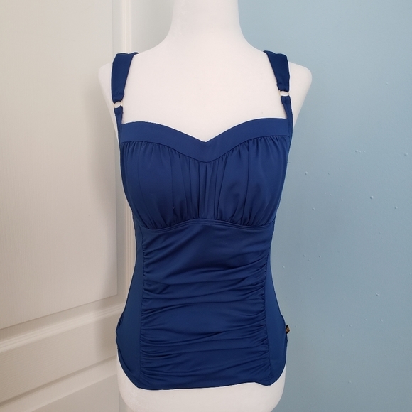 La Vie En Rose, Royal Blue Tankini - Picture 11 of 14